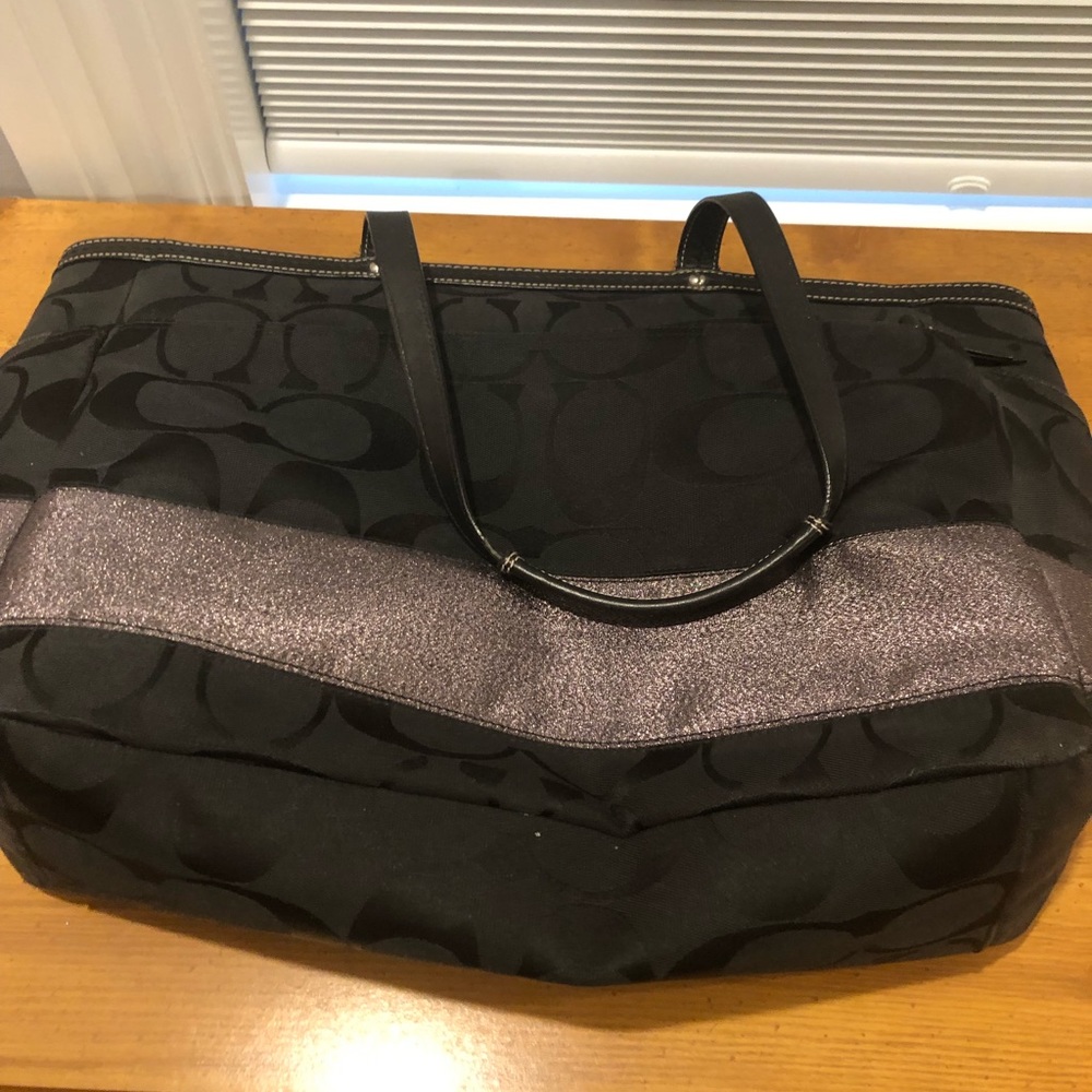 Black Coach Diaper Bag